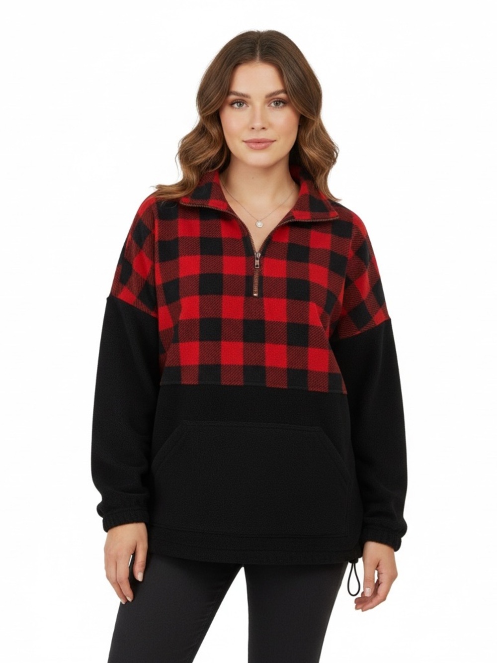 Entro Women fleece pullover shirt SZ M